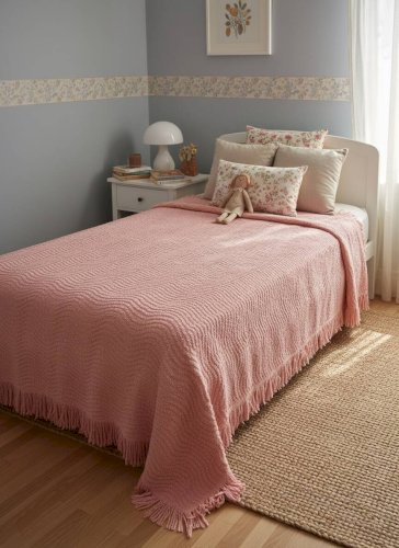 Couvre-lit chenille vintage