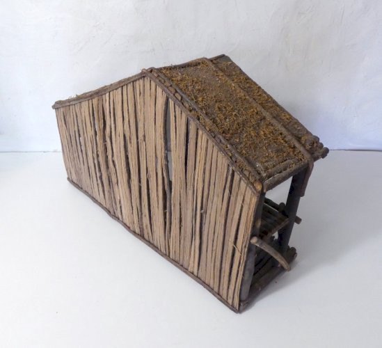 crèche Devineau – grande étable pour santons – Noël vintage