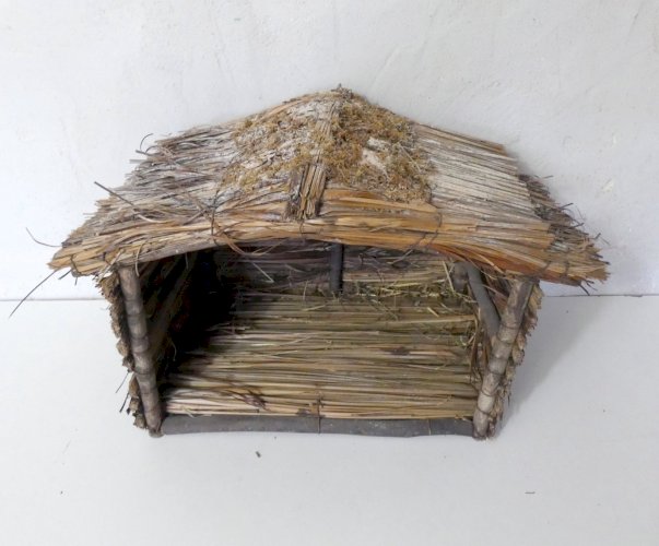 crèche Devineau – petite étable pour santons – Noël vintage