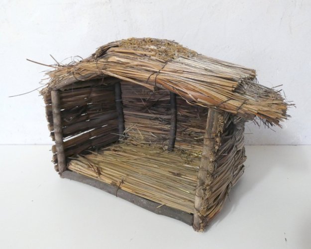 crèche Devineau – petite étable pour santons – Noël vintage