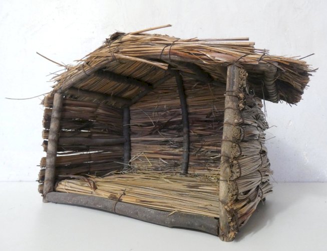 crèche Devineau – petite étable pour santons – Noël vintage