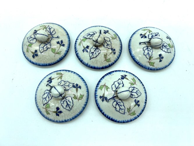 Creil & Montereau – Set de 5 Pots de Crème – Service Barbeau – XIXe