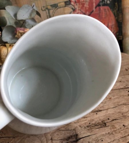Crémier blanc liseré argenté en porcelaine CH-R