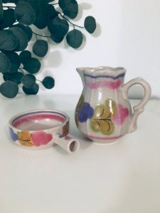 Vintage cream jug and ramekin