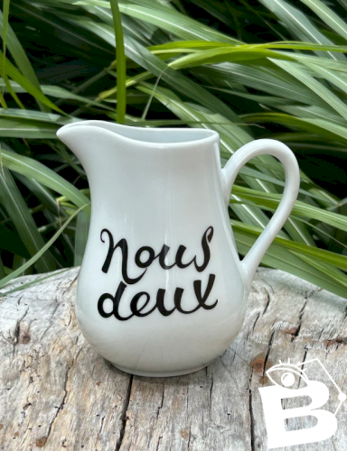 Crémier rétro vintage Nous Deux en porcelaine Pillivuyt
