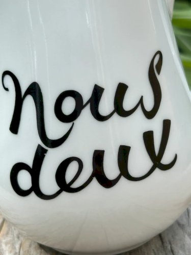 Crémier rétro vintage Nous Deux en porcelaine Pillivuyt