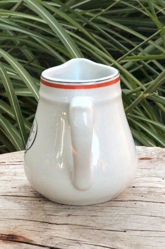 Crémier vintage en porcelaine d Auteuil modèle Bistrot Orange