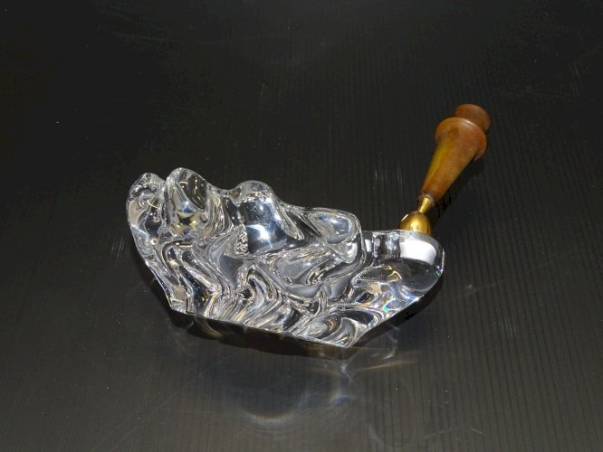 -CRISTAL DAUM VIDE POCHE PORTE CRAYON PRESSE PAPIER VINTAGE COLLECTION VITRINE D