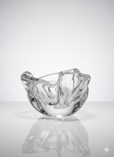 Cristal de Sèvres – Vide-poche / Cendrier / Presse-papier Art Déco (années 20–30) 