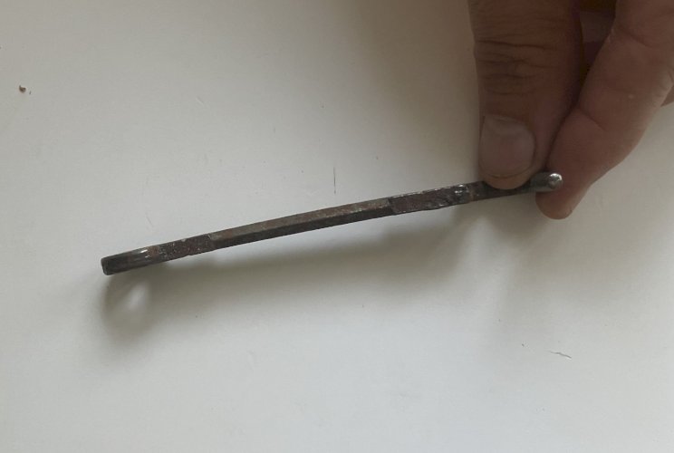 crochet ancien fer forge pour porte armoire etagere meuble volet long 10,9 cm