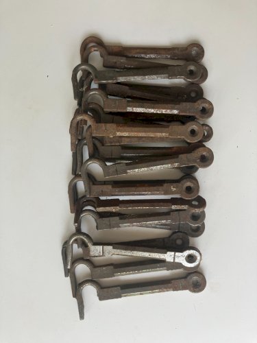 crochet ancien fer forge pour porte armoire etagere meuble volet long 10,9 cm