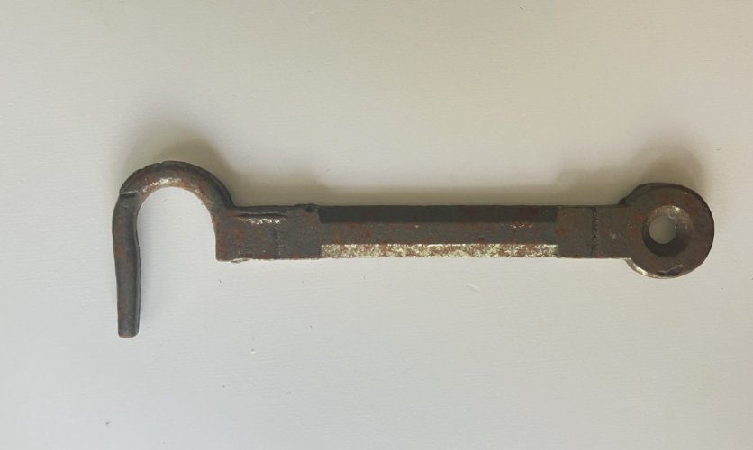 crochet ancien fer forge pour porte armoire etagere meuble volet long 10,9 cm