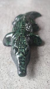 Glazed ceramic Accolay crocodile