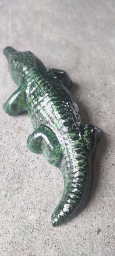 Crocodile Accolay en céramique émaillée