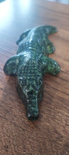 Crocodile Accolay en céramique émaillée