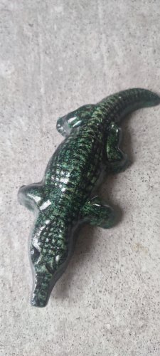 Crocodile Accolay en céramique émaillée