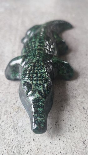 Crocodile Accolay en céramique émaillée