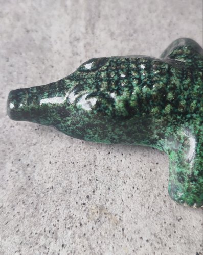 Crocodile Accolay en céramique émaillée