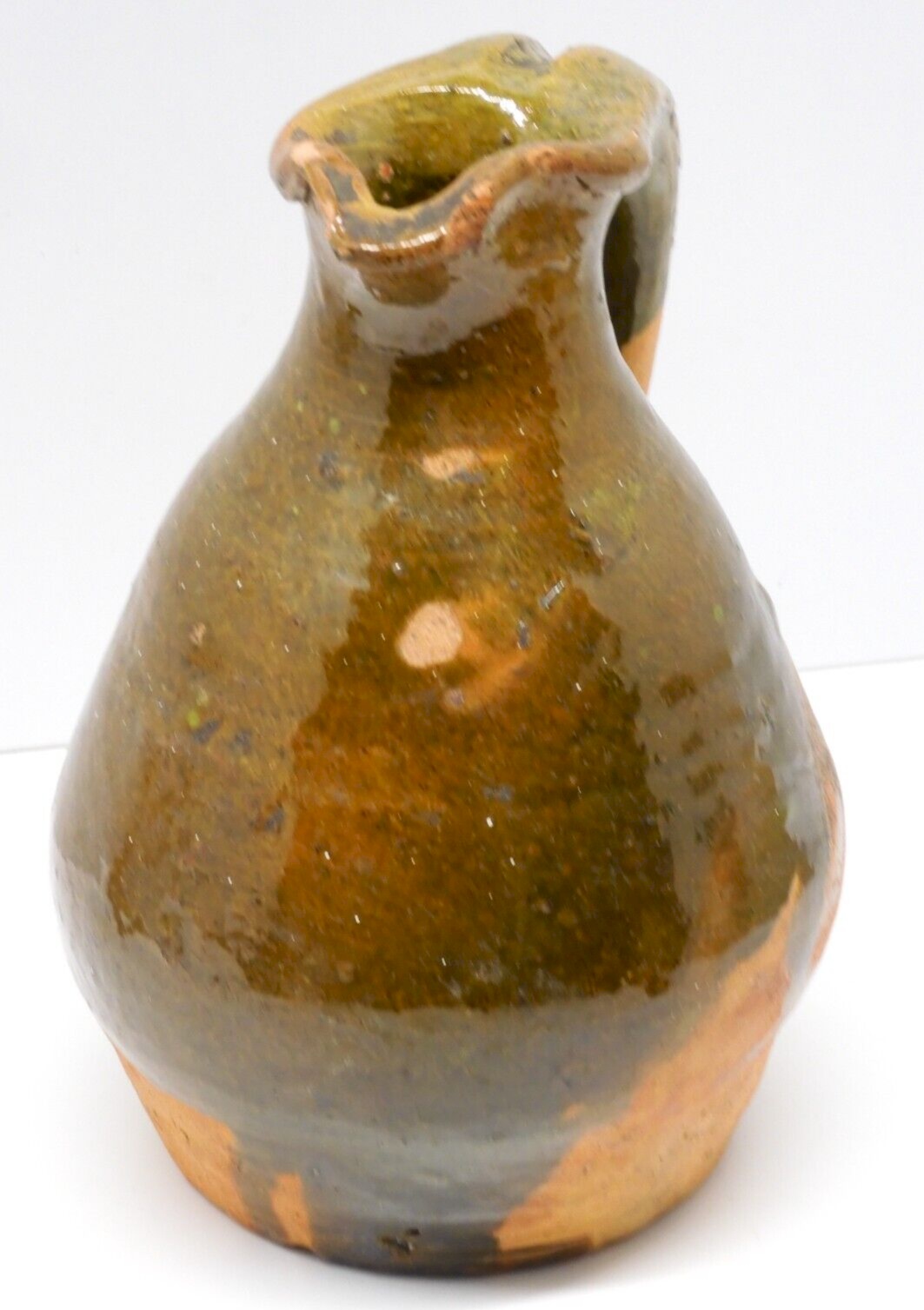 Cruche En Grès Mitchell Shelton Pottery – Bleu Cobalt 11″ – Seagrove NC – Vintage
