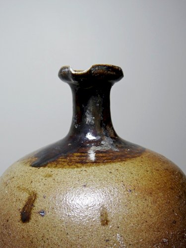 Cruche ancienne XIXe-XXe grès de Puisaye artisanal vernissée