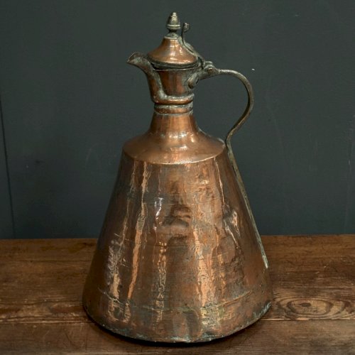 Cruche en cuivre orientale début XXe patine d'origine L8855