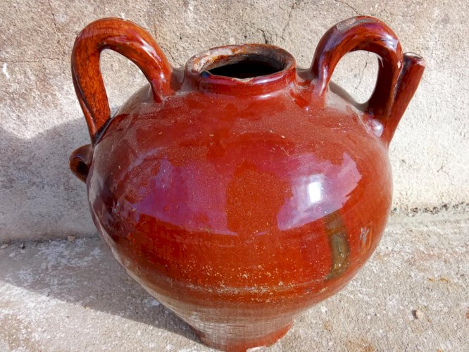 Cruche terre vernissée orjol XIX siècle