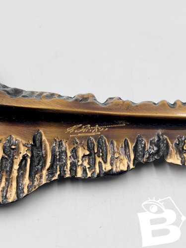 Crucifix en bronze brutaliste
