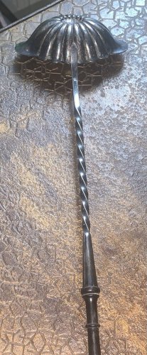 Cuillère à punch  maison Christofle métal argenté et ebène XIXe