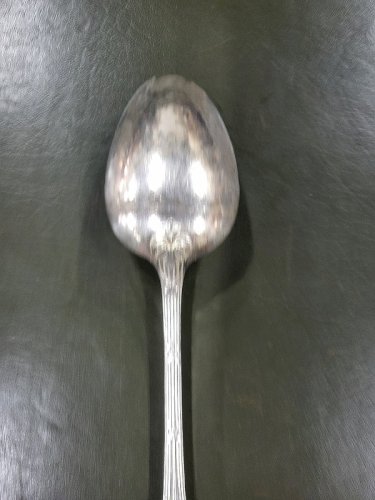 CUILLERE A RAGOUT CHRISTOFLE RUBANS CLOCHETTES EN METAL ARGENTE