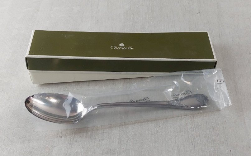 Cuillère à service, décor Marly, en métal argenté, Christofle ^