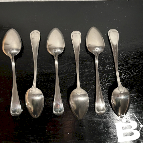 Cuillères à soupe en métal argenté