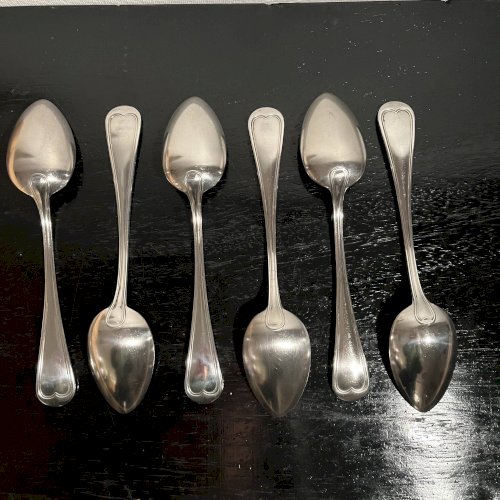Cuillères à soupe en métal argenté