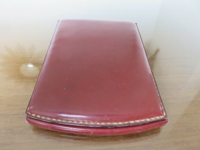 CUIR PIQUE SELLIER, TAMPON BUVARD ET PORTE BLOC NOTES ANNEES 50 60 VINTAGE