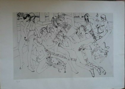  Curiosa - Lithographie érotique - 1968 - Épreuve d'Artiste - ROME