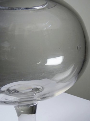 Curiosité bocal à sangsues ancien XVIIIe-XIXe en verre soufflé