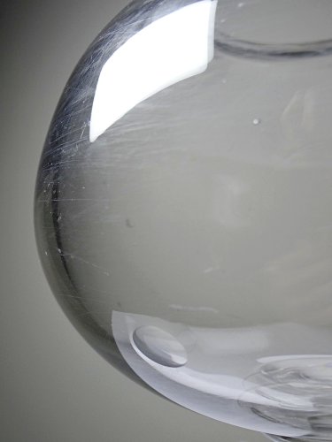 Curiosité bocal à sangsues ancien XVIIIe-XIXe en verre soufflé