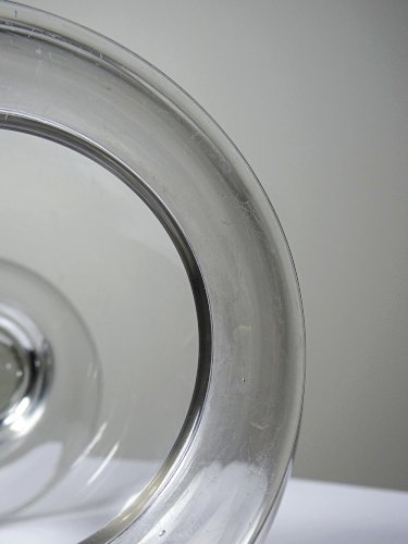 Curiosité bocal à sangsues ancien XVIIIe-XIXe en verre soufflé