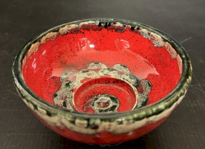 Danuta le Henaff Larmor Plage vintage ceramic bowl artist Brittany