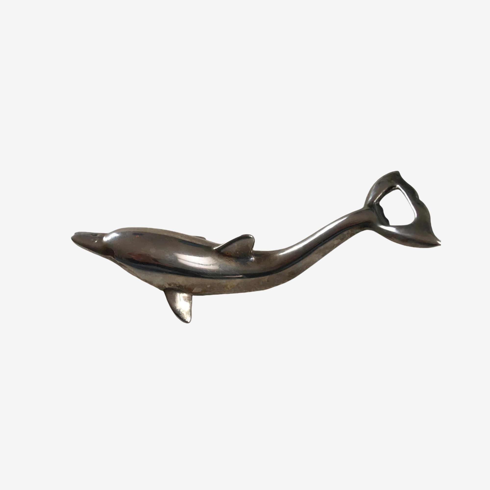 décapsuleur Dauphin en metal argenté, vintage