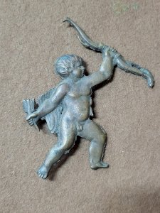 BRONZE ANGEL DECORATION ON FURNITURE
