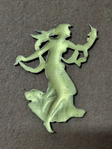 DECORATION DE MEUBLE FEMME ART NOUVEAU EN LAITON