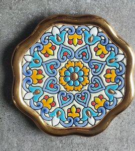 Décoration murale ARTECER Cuerda Seca , Or 18 carats