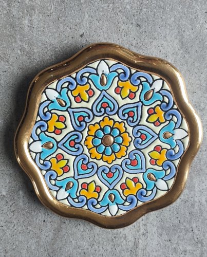 Décoration murale ARTECER Cuerda Seca , Or 18 carats