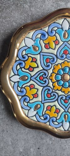 Décoration murale ARTECER Cuerda Seca , Or 18 carats