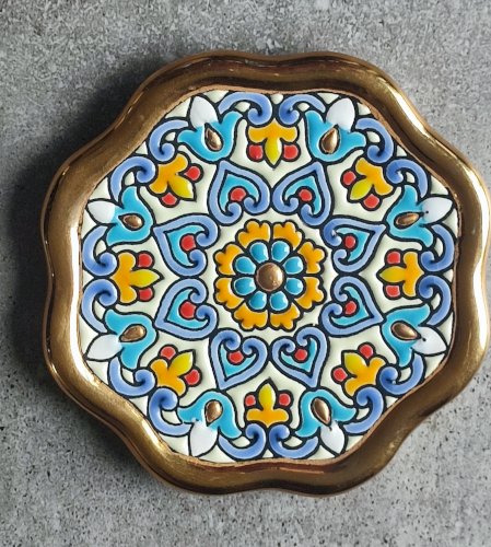 Décoration murale ARTECER Cuerda Seca , Or 18 carats