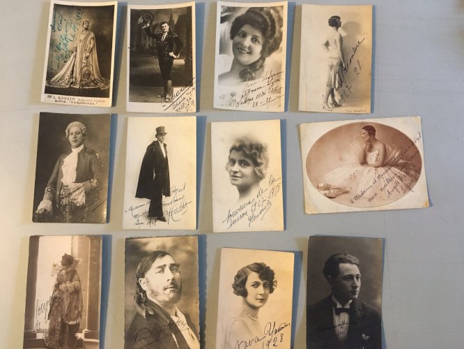 Dedicace Photo Carte Postale Original Autographe Chanteur Opéra Claudel, Rosen..