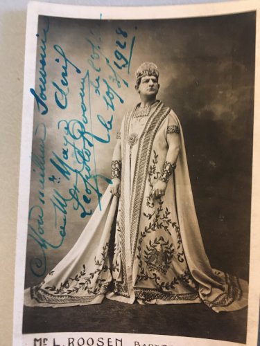 Dedicace Photo Carte Postale Original Autographe Chanteur Opéra Claudel, Rosen..