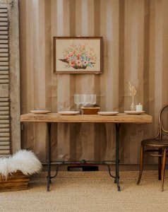 Denise, la table à manger bistro en bois N°58