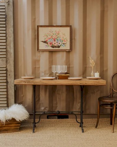 Denise, la table à manger bistro en bois N°58