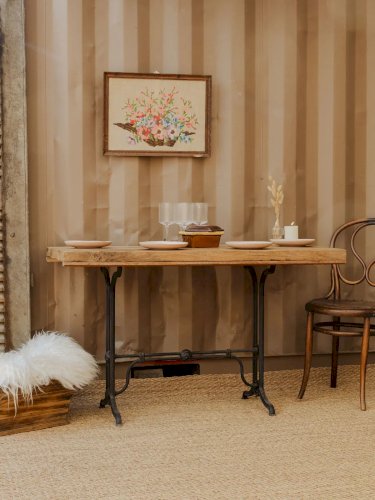 Denise, la table à manger bistro en bois N°58